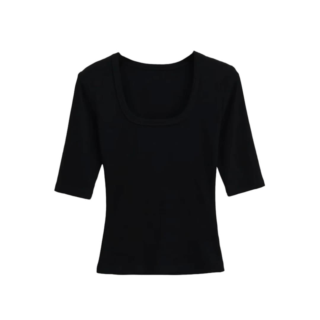 Essential Square Neck Ribbed Top – image 4