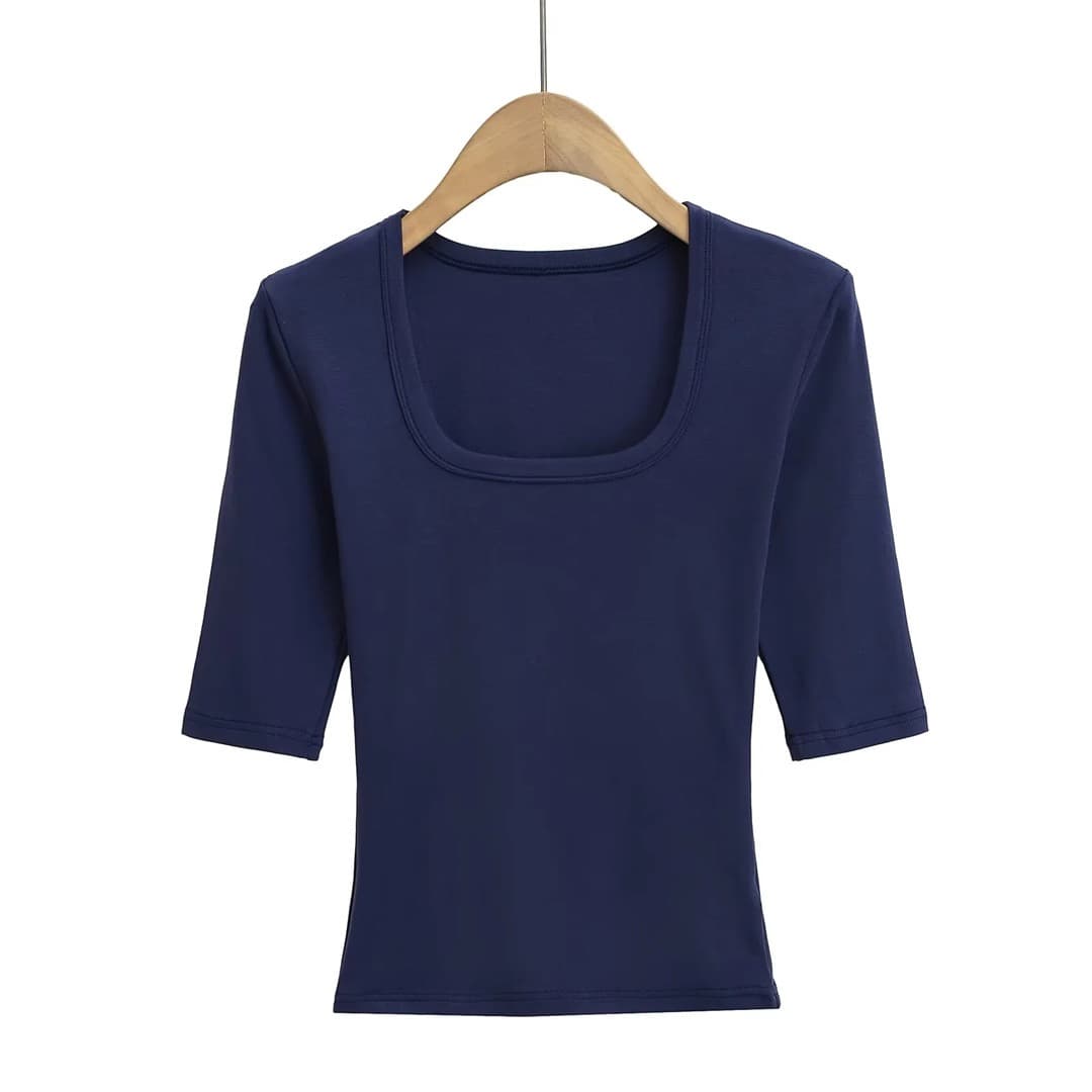 Essential Square Neck Ribbed Top – image 2