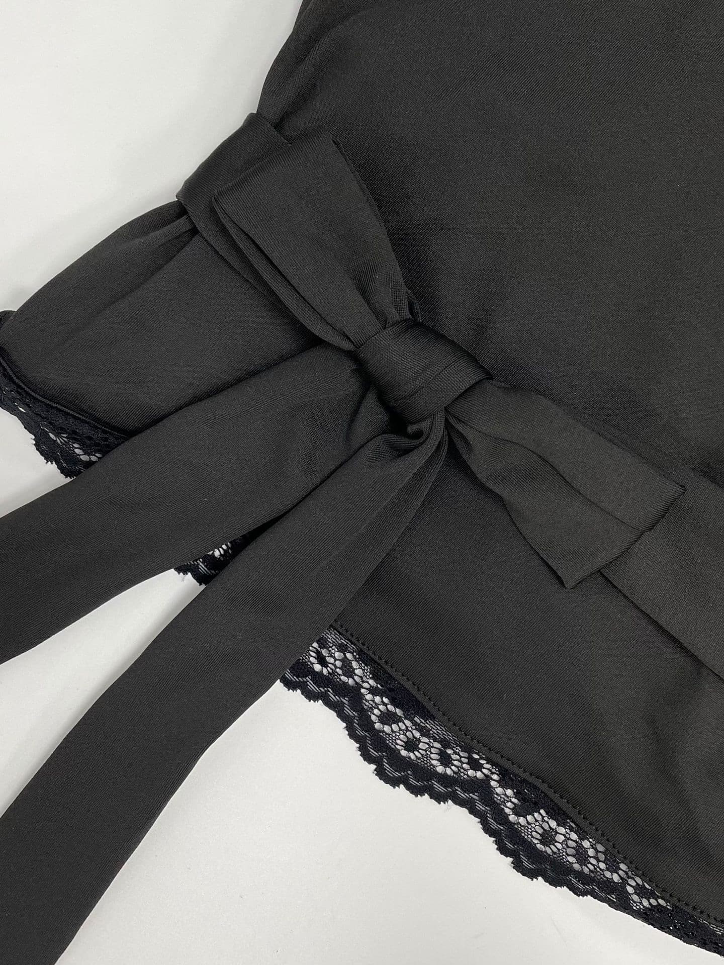 Lace Trim Wrap Tie Top – image 8