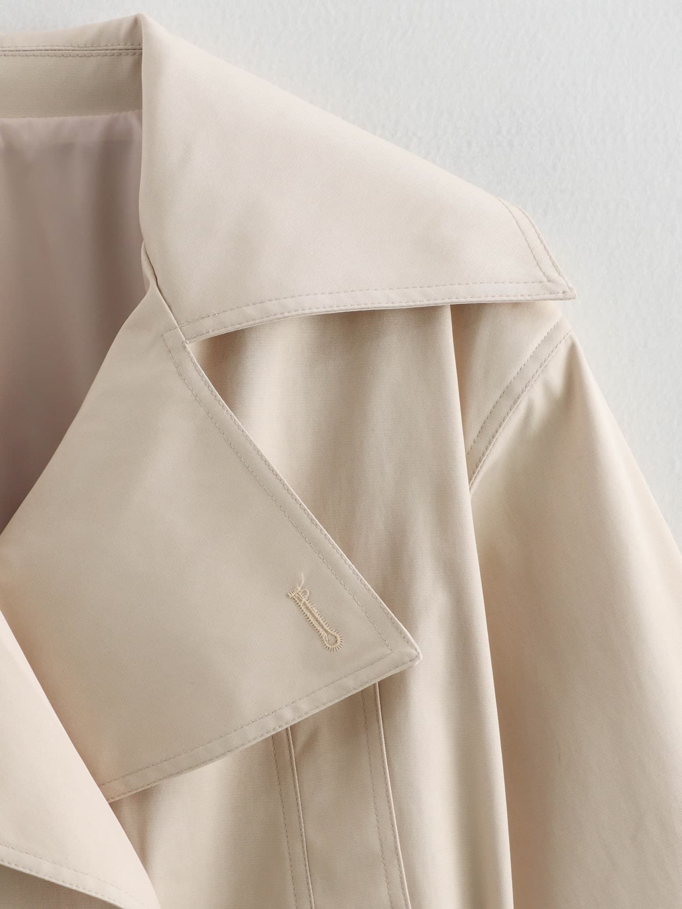 Cropped Double-Breasted Trench Jacket – image 12