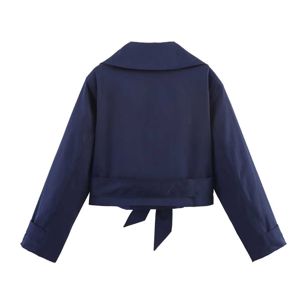 Cropped Double-Breasted Trench Jacket – image 5
