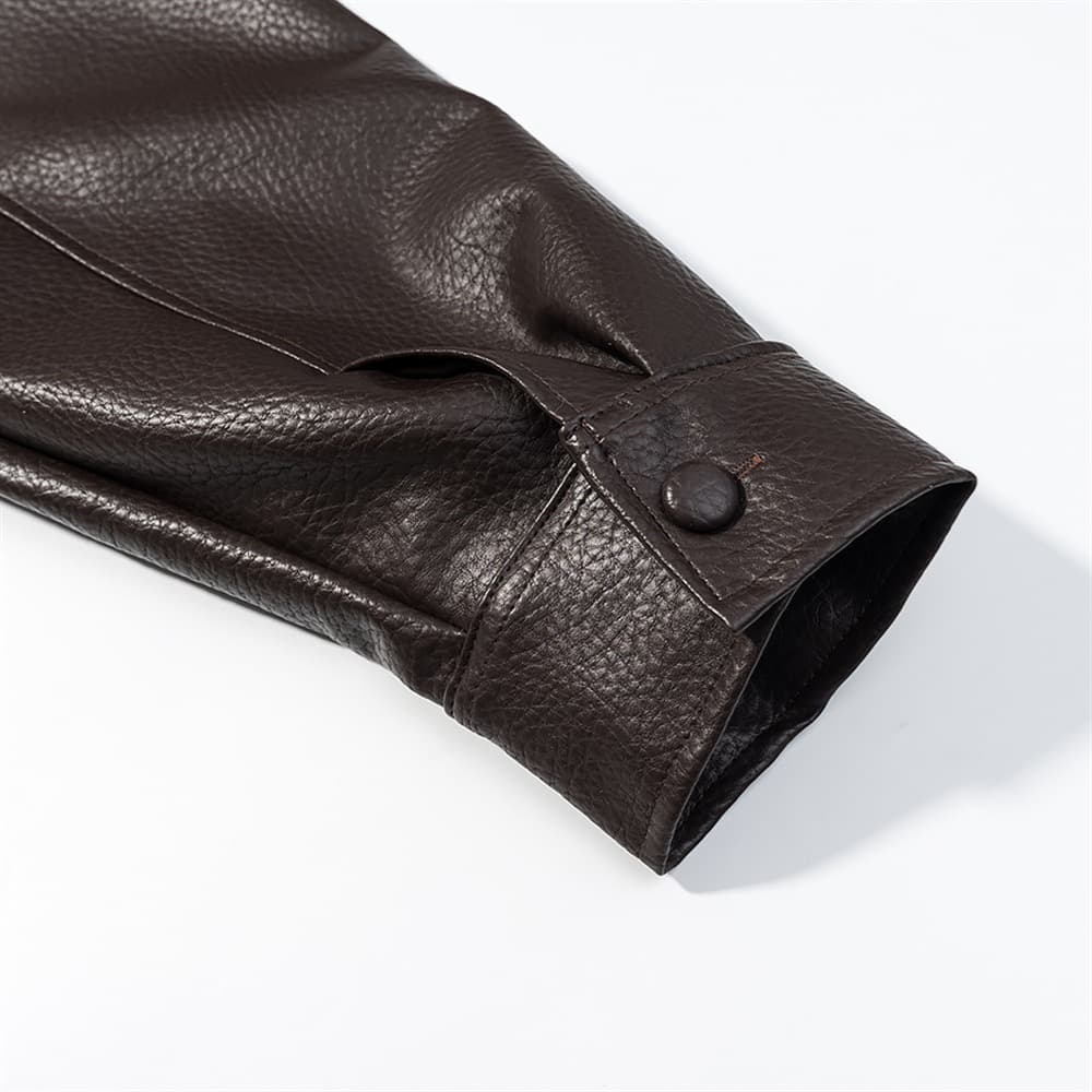 Faux Leather Oversized Bomber Jacket – image 14