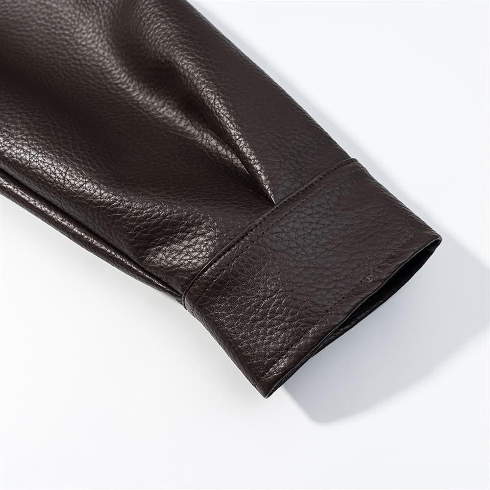 Faux Leather Oversized Bomber Jacket – image 11
