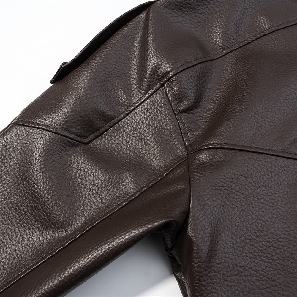Faux Leather Oversized Bomber Jacket – image 13