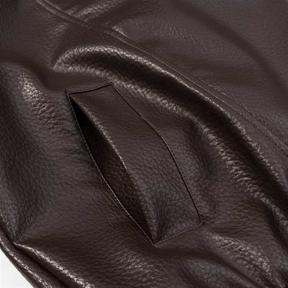 Faux Leather Oversized Bomber Jacket – image 10