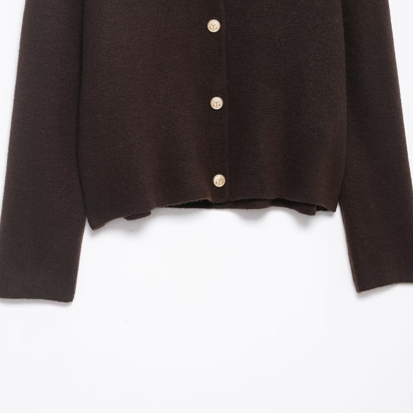 Faux Fur Collar Knit Cardigan – image 7