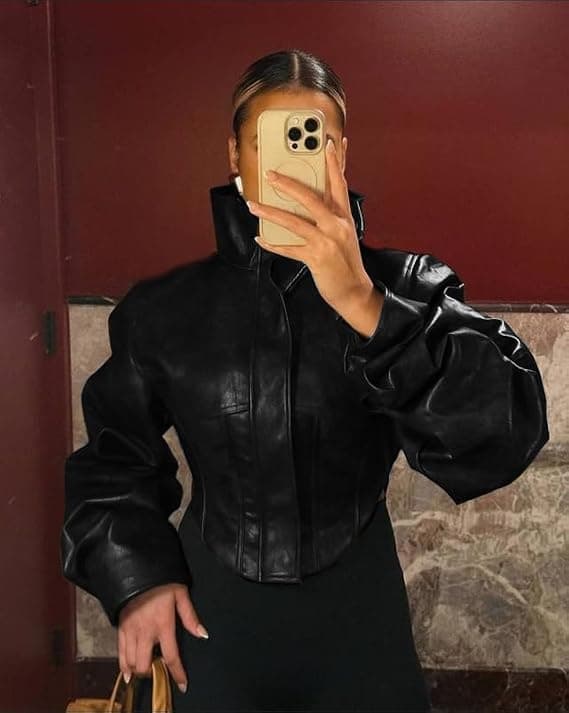 Faux Leather Corset Style Jacket – image 3