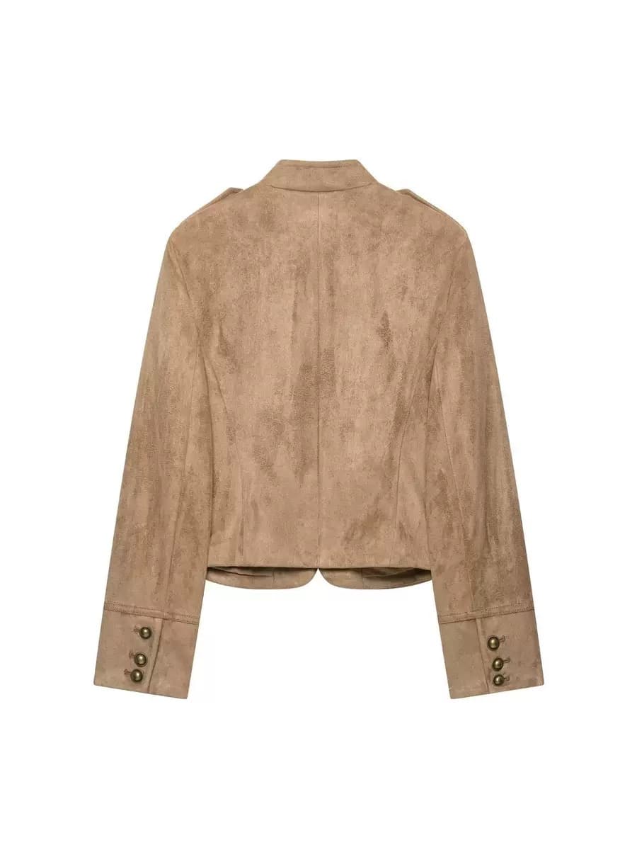 Military Style Suede Jacket – image 5