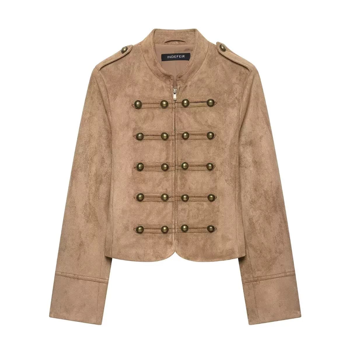 Military Style Suede Jacket – image 4