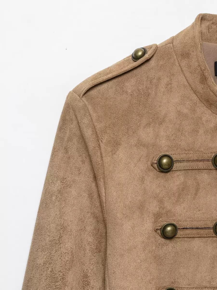 Military Style Suede Jacket – image 8