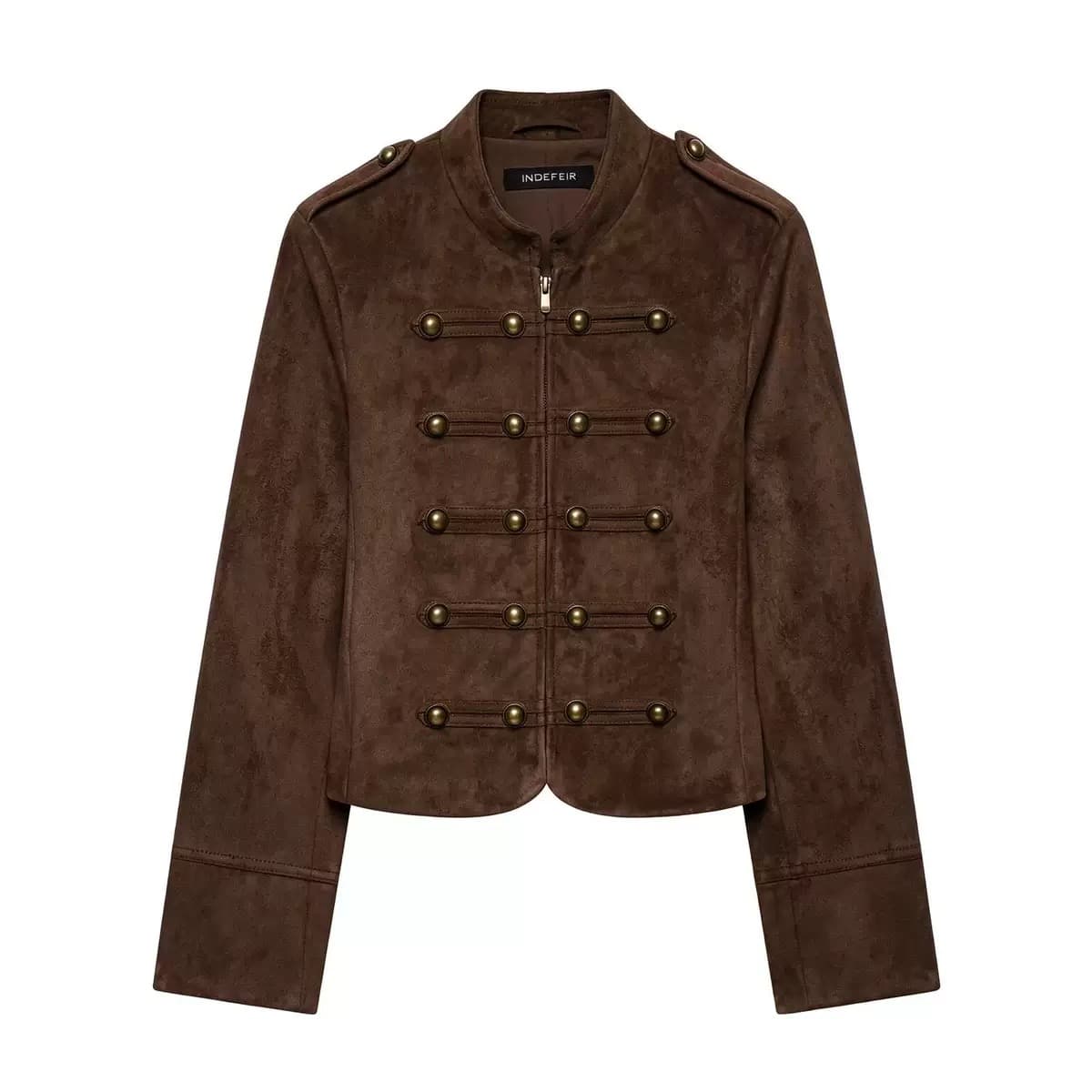 Military Style Suede Jacket