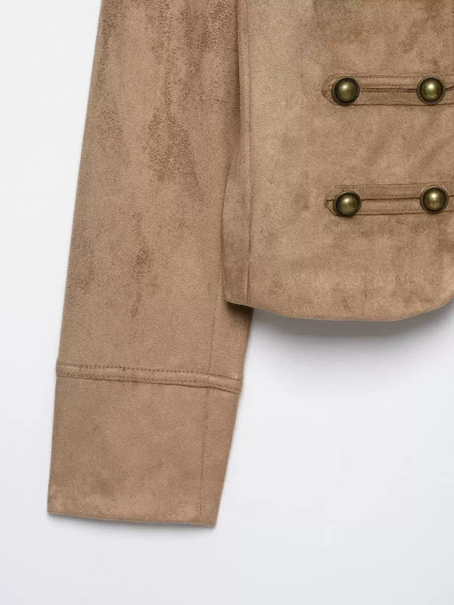 Military Style Suede Jacket – image 9