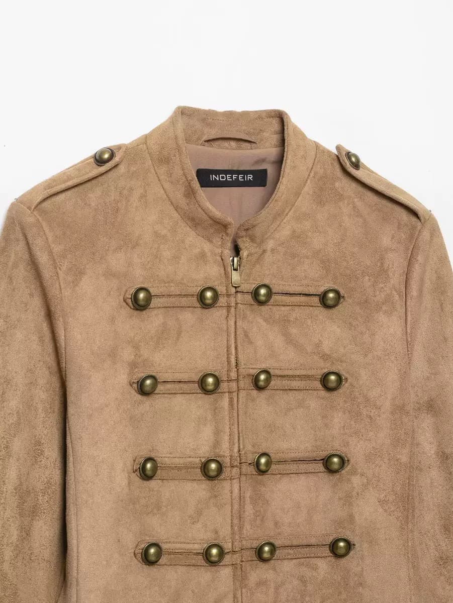 Military Style Suede Jacket – image 7
