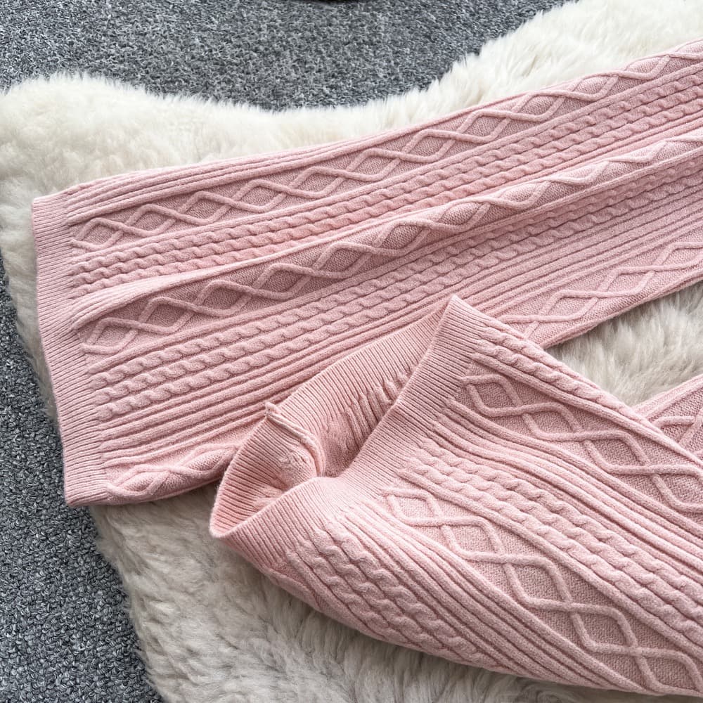 Cable Knit Wide Leg Trousers – image 12