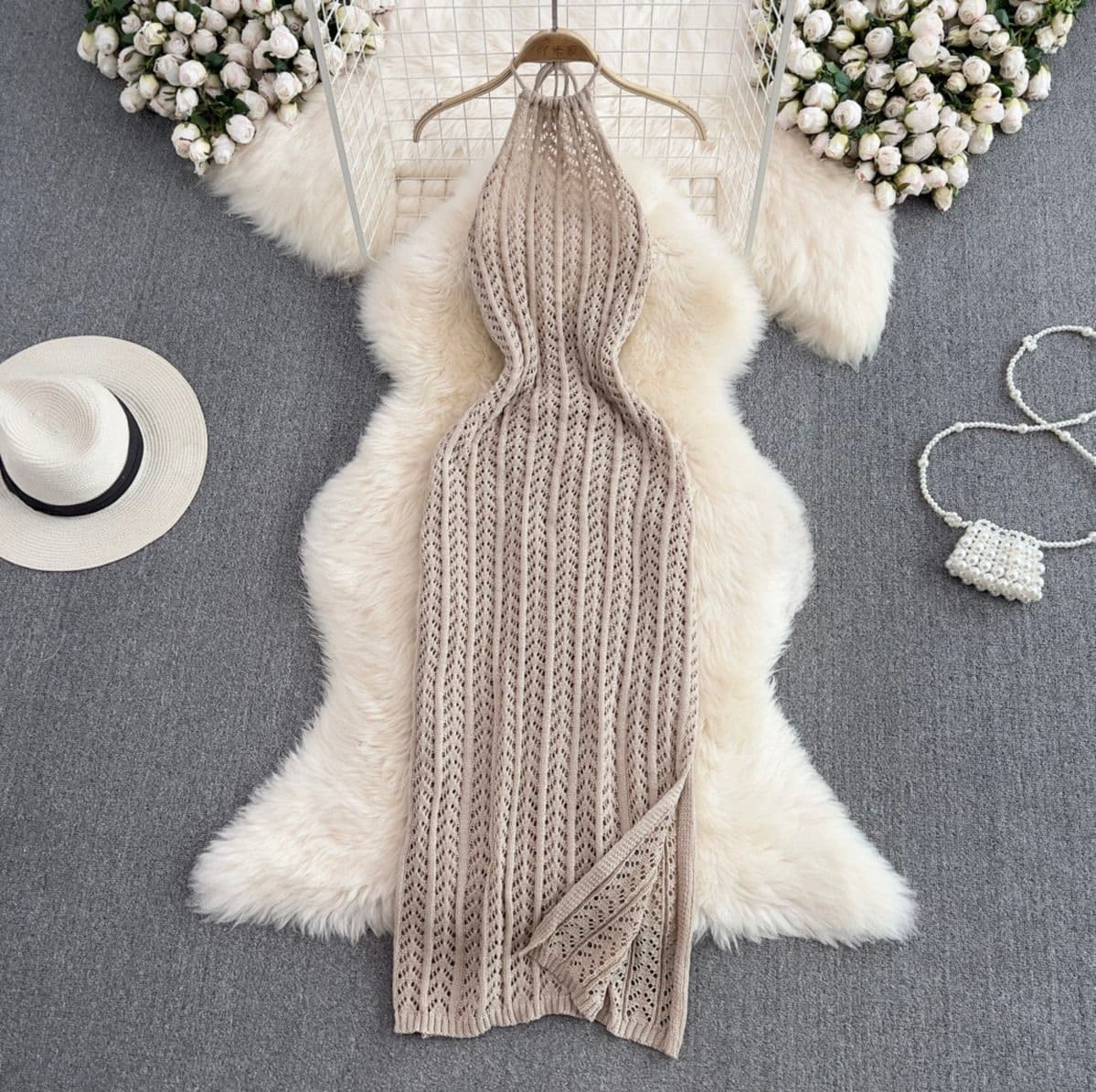 Crochet Knit Beach Coverup Dress – image 6