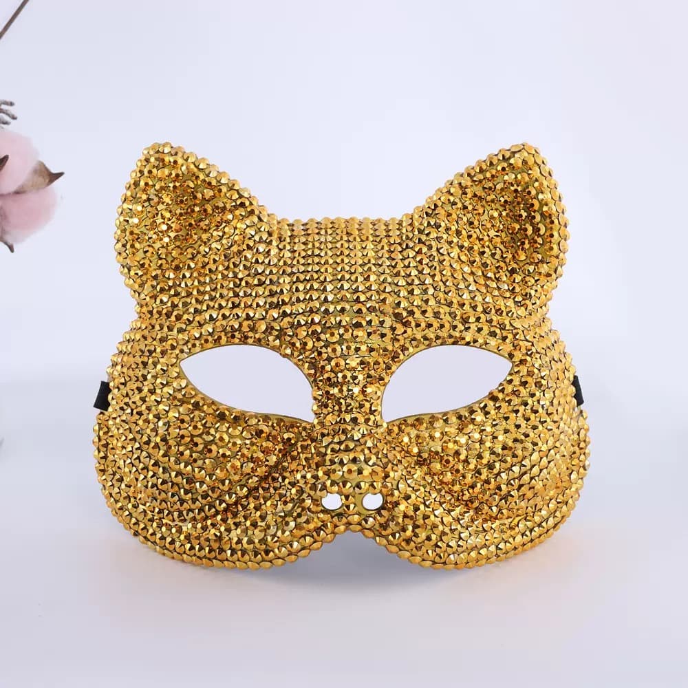 Sparkling Rhinestone Cat Mask – image 3