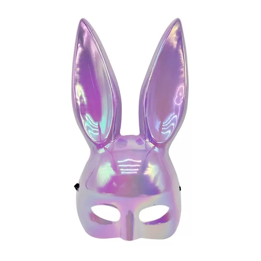 Glossy Bunny Half-Face Party Mask – image 3