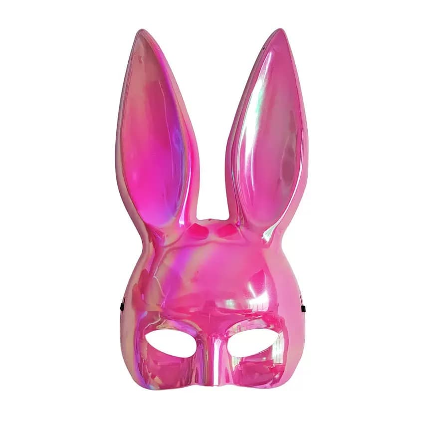 Glossy Bunny Half-Face Party Mask – image 2