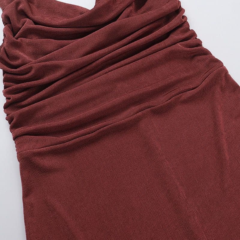 Cowl Neck Ruched Maxi Dress – image 8