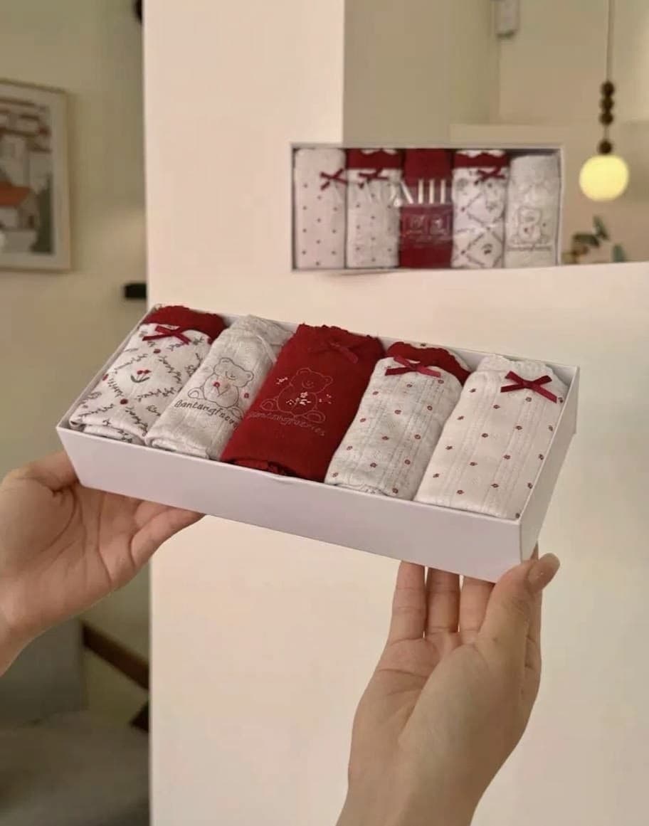 طقم ملابس داخلية قطنية بطبعة دب