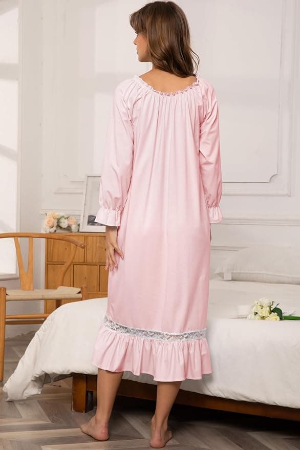 Lace Trim Ruffled Nightgown – image 6