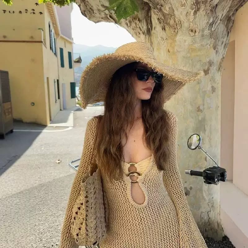 Crochet Ring Detail Beach Coverup – image 4