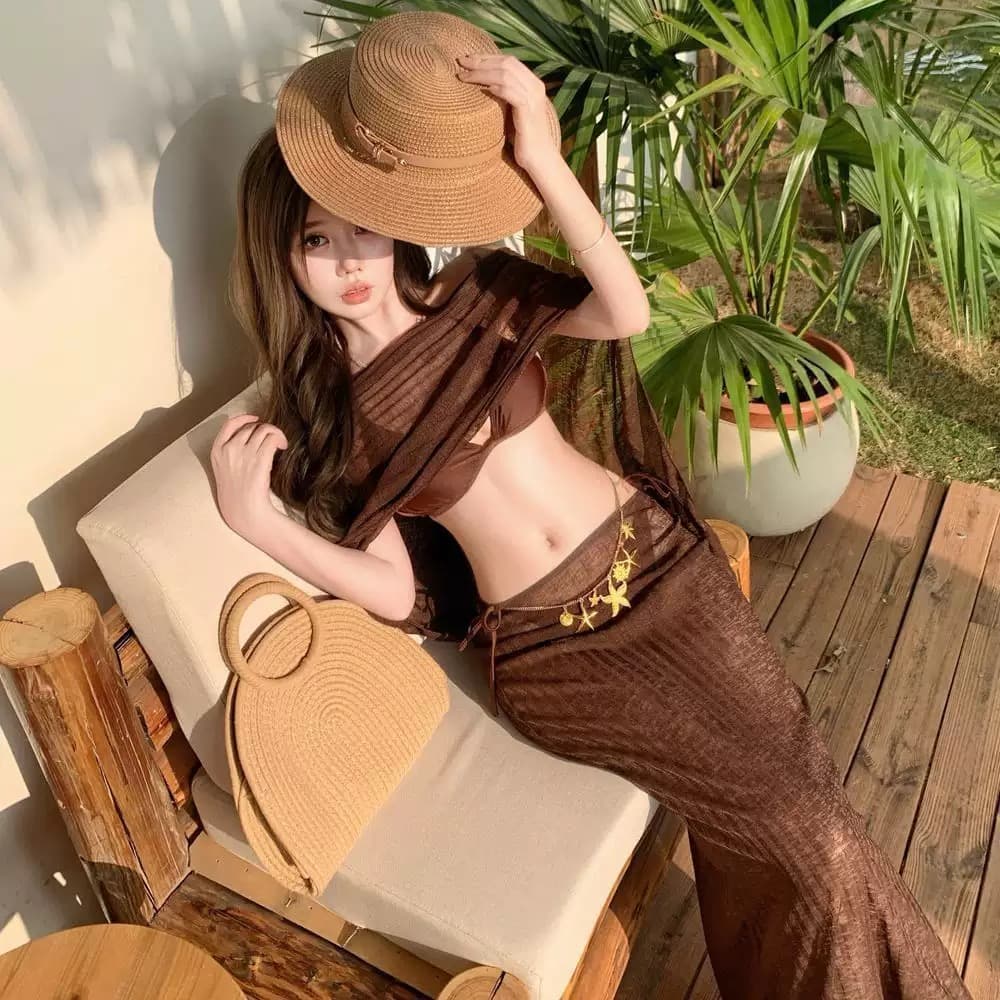Sheer Brown Four Piece Beach Set – image 3
