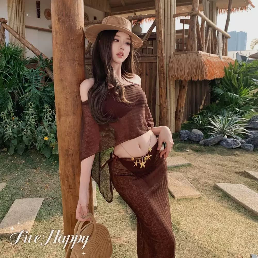 Sheer Brown Four Piece Beach Set – image 2