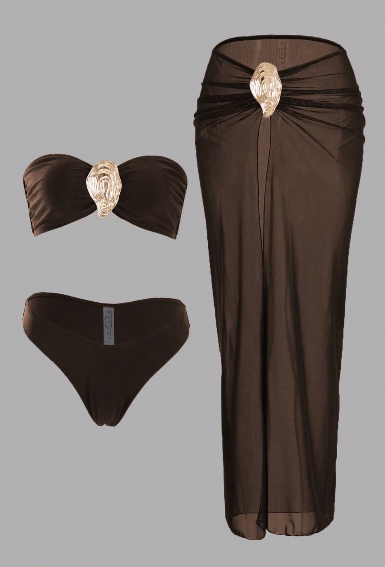 Metallic Shell Accent Three Piece Set – image 2