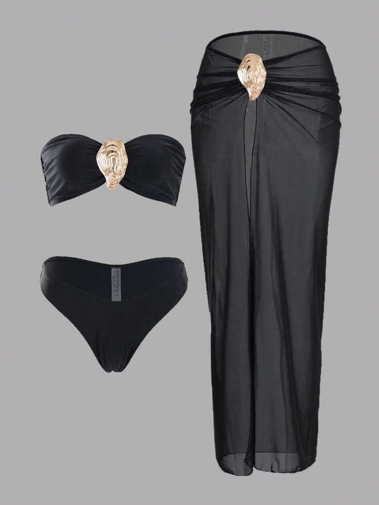 Metallic Shell Accent Three Piece Set – image 3
