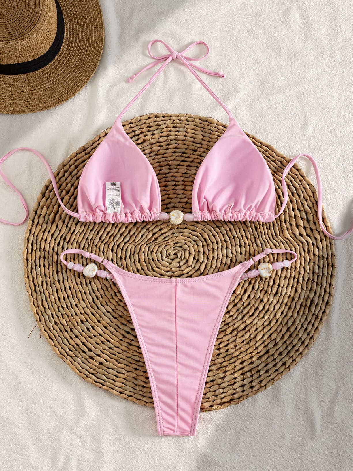 Beaded Detail Halter Bikini Set – image 8