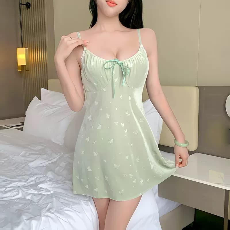Butterfly Print Velvet Mini Dress – image 3