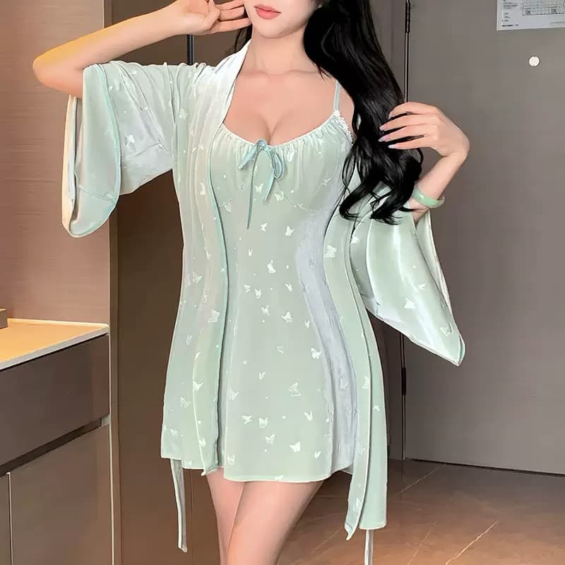 Velvet Butterfly Print Loungewear Set – image 2