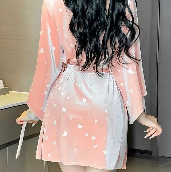 Velvet Butterfly Print Loungewear Set – image 4