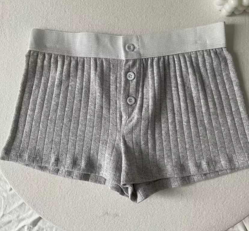 Floral Ribbed Knit Lounge Shorts – image 10