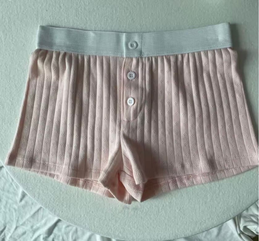 Floral Ribbed Knit Lounge Shorts – image 9