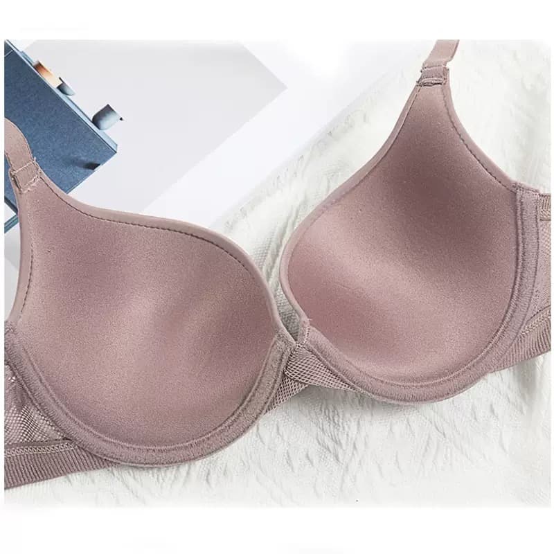 Seamless Lace Trim Bra – image 8