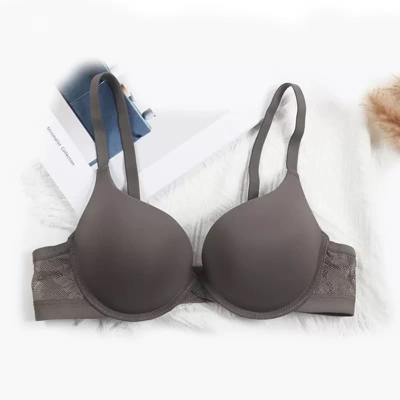 Seamless Lace Trim Bra