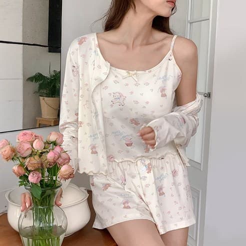 Floral Print Camisole Pajama Set – image 2