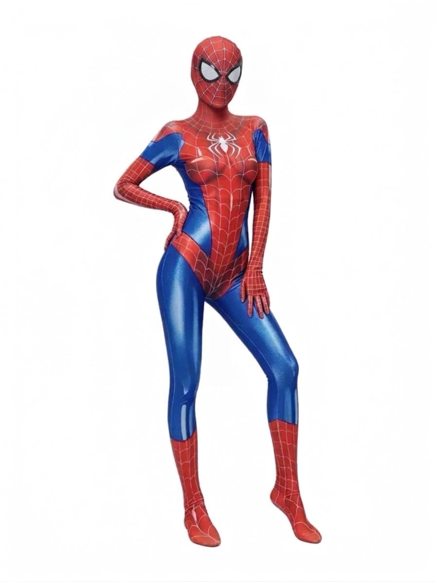 Superman Graphic Print Bodysuit Costume with mask