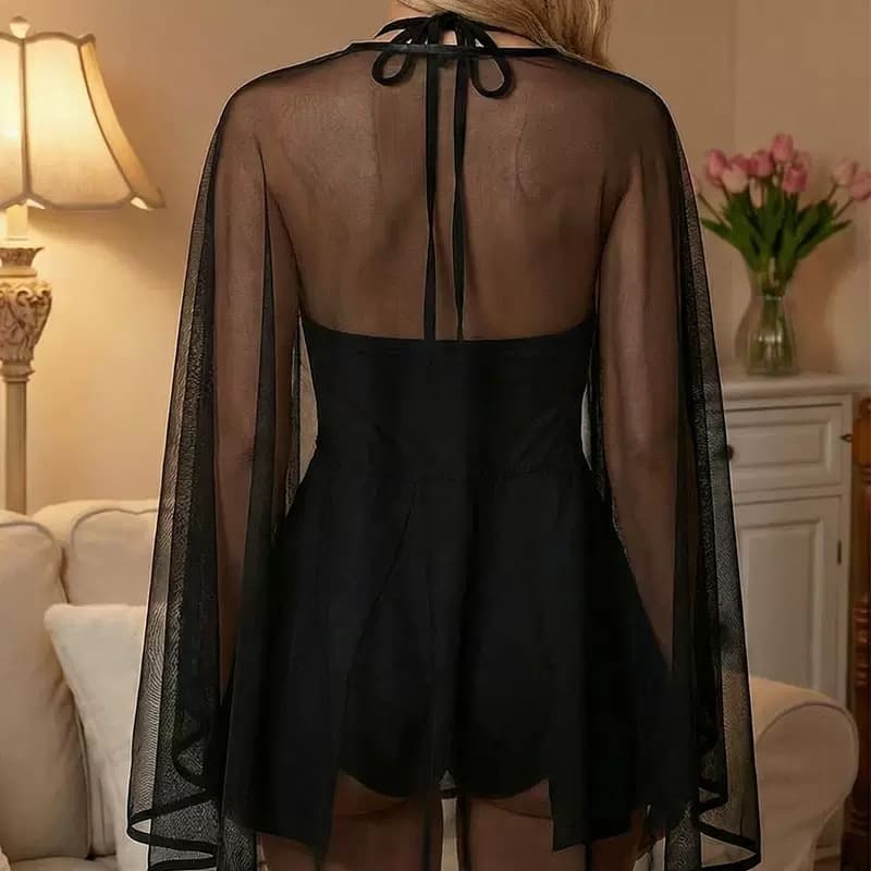 Sheer Mesh Overlay Bodysuit – image 3