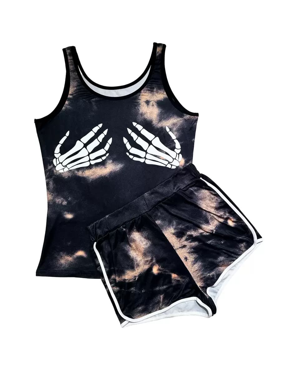 Halloween Graphic Tank and Shorts Set – image 5
