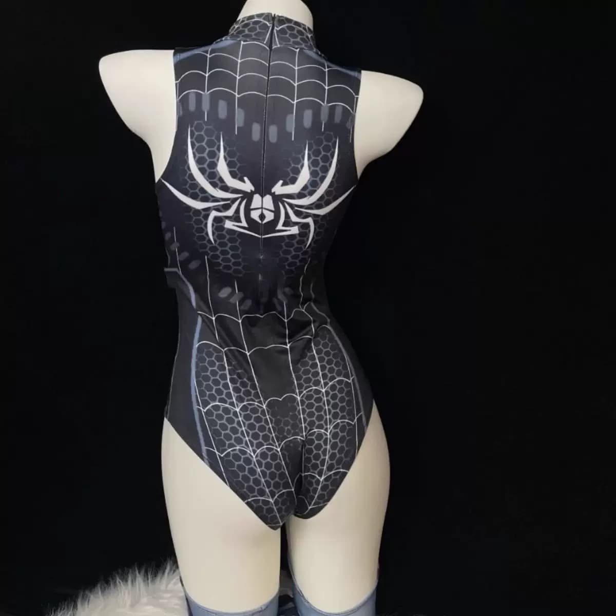 Spider Print Mock Neck Bodysuit – image 4