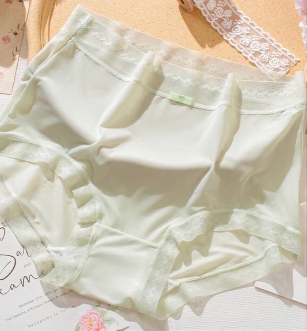 Seamless Mesh Lace Trim Panties – image 4