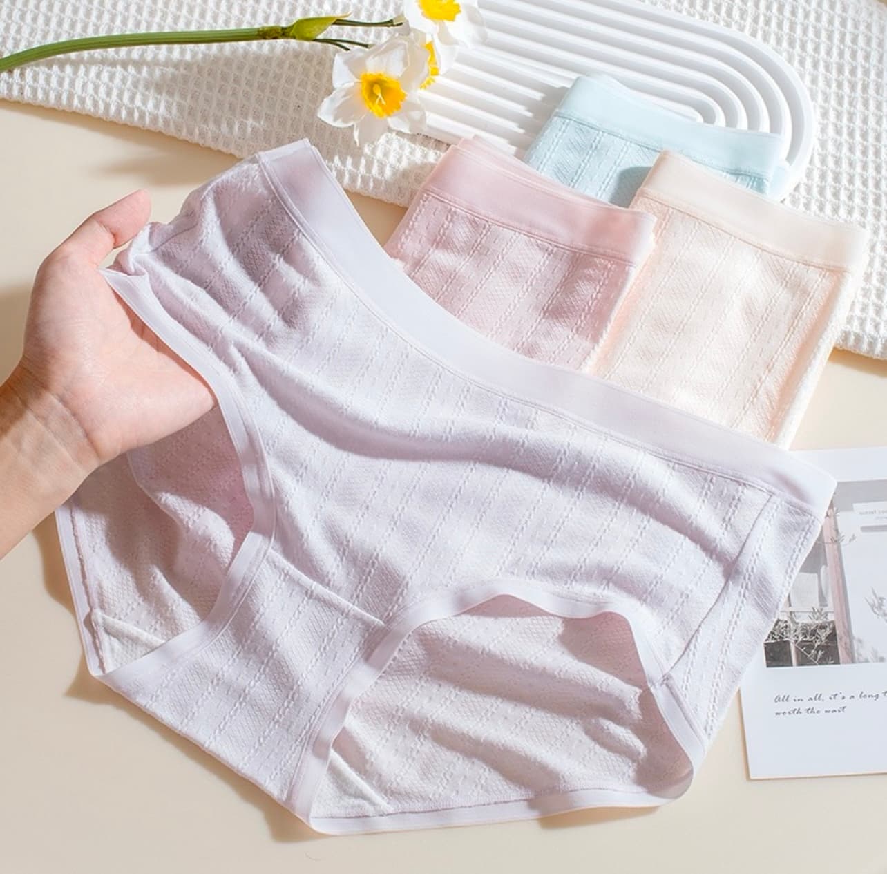 Soft Textured Cotton Briefs Set